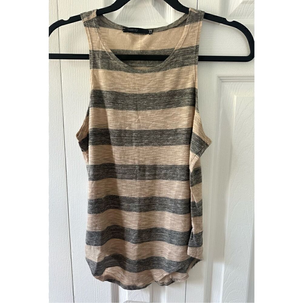 Twenty  Stripe Small Cotton Tank Top